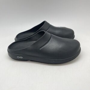 OOFOS OOcloog Womens 8 Men 6 Black EU 39 Clogs Recovery Sandals Slip On Shoes